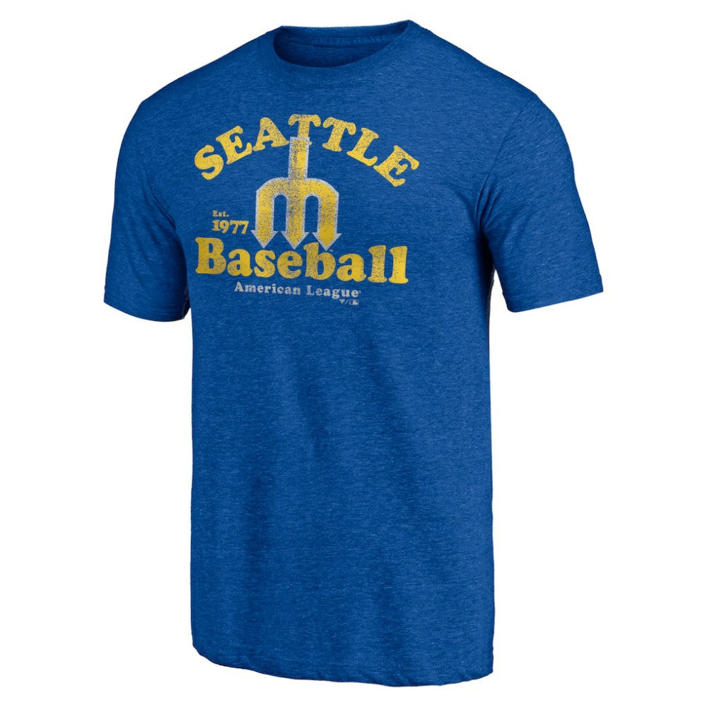 Seattle Mariners Cooperstown Collection Our Game Tri-Blend T-Shirt - Heather Royal