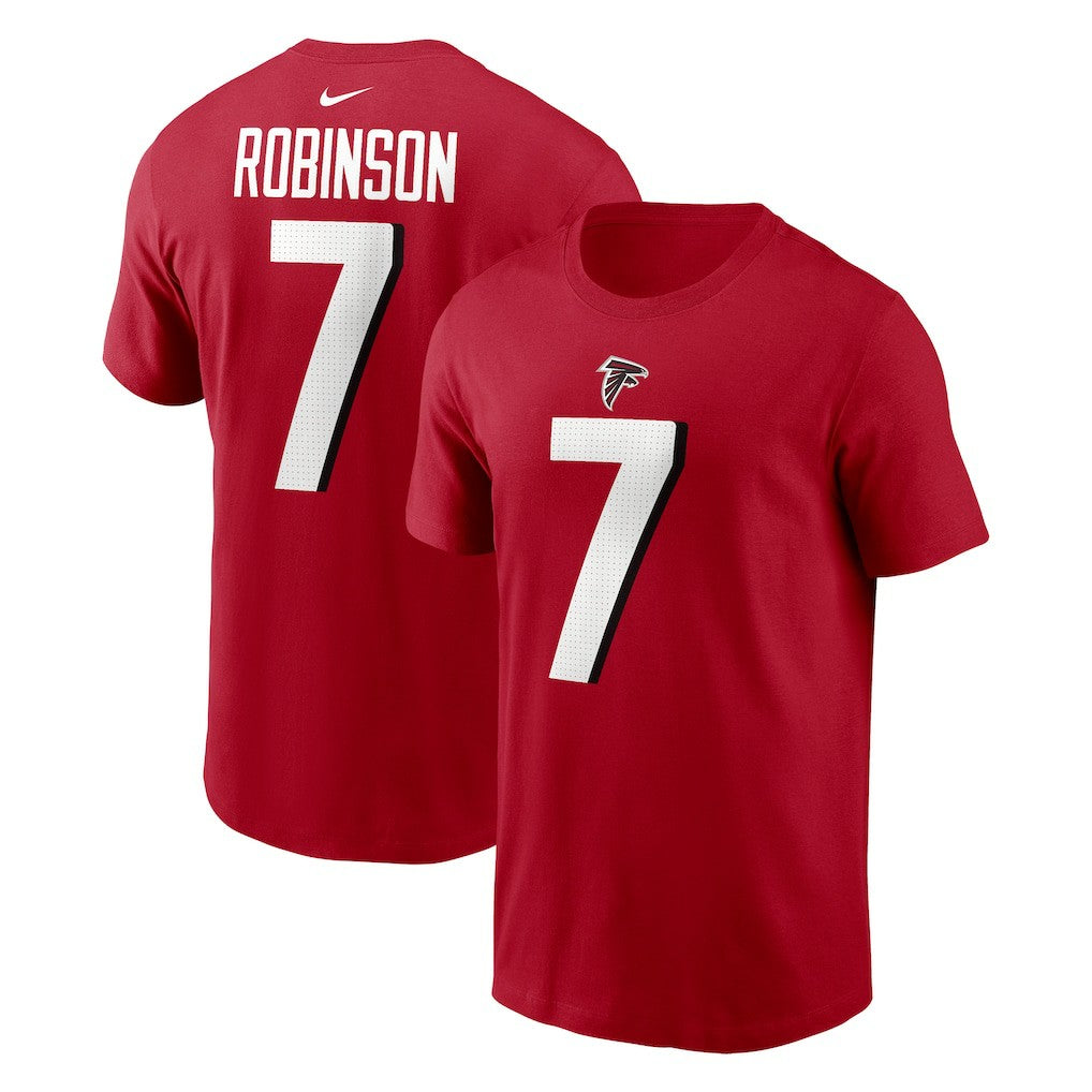 Bijan Robinson Atlanta Falcons Player Name & Number T-Shirt - Red | Nike sale