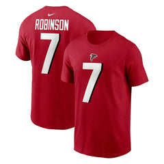 Bijan Robinson Atlanta Falcons Player Name & Number T-Shirt - Red | Nike sale