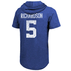 Anthony Richardson Indianapolis Colts Majestic Threads Player Name & Number Tri-Blend Slim Fit Hoodie T-Shirt - Royal cheap