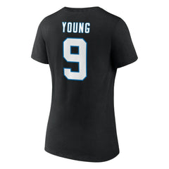 Bryce Young Carolina Panthers Women's Icon Name & Number V-Neck T-Shirt - Black on sale