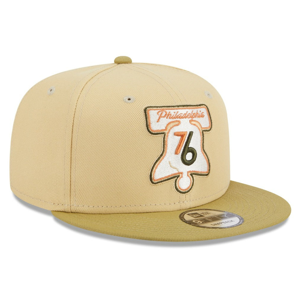 Philadelphia 76ers Green Collection Repreve 9FIFTY Snapback Hat - Khaki/Tan | New Era sale