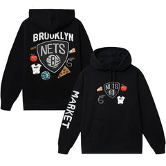 Brooklyn Nets NBA x MARKET Unisex Claymation Pullover Hoodie - Black sale