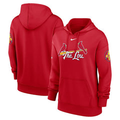 St. Louis Cardinals Women's 2024 City Connect Authentic Collection Practice Performance Pullover Hoodie - Red | Nike