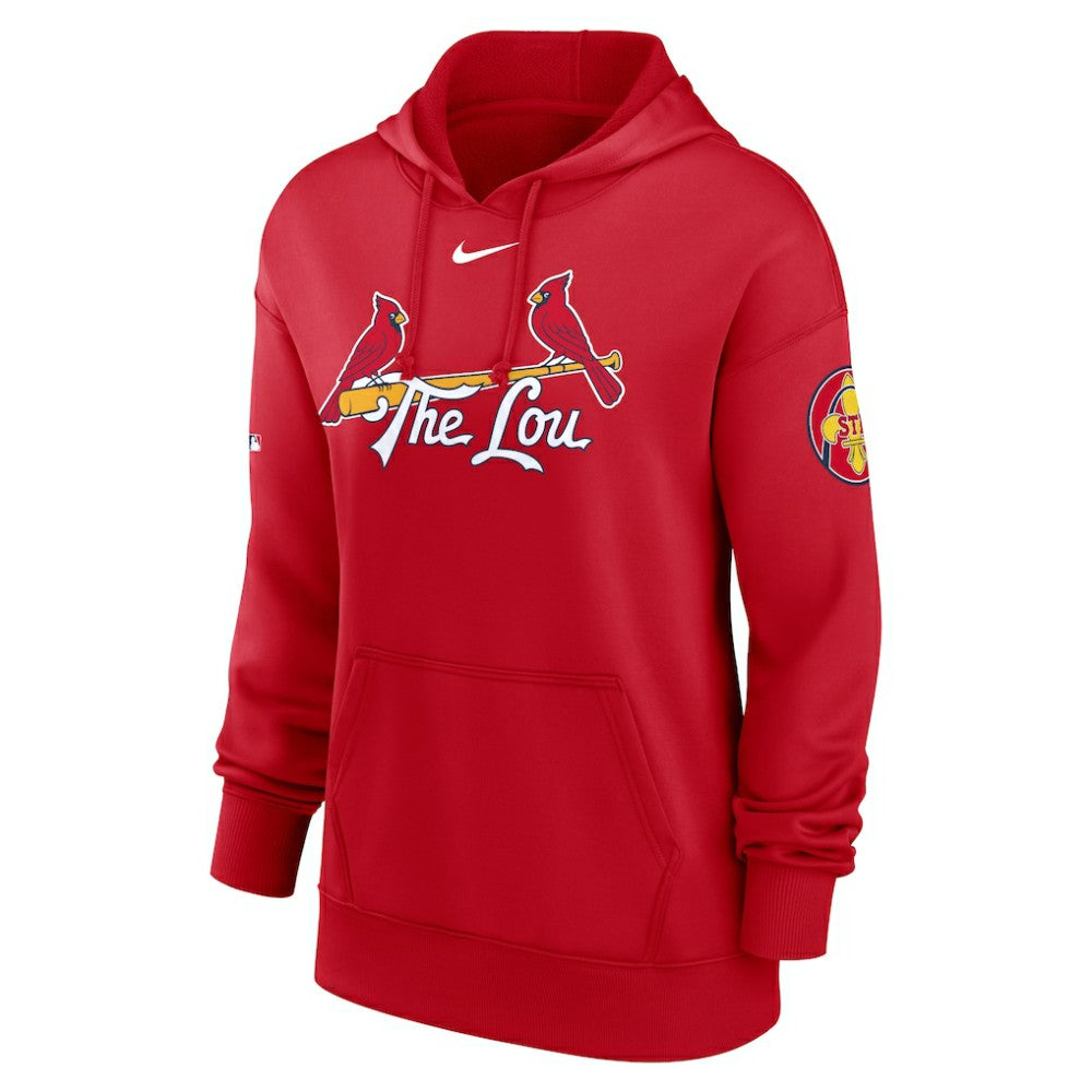 St. Louis Cardinals Women's 2024 City Connect Authentic Collection Practice Performance Pullover Hoodie - Red | Nike