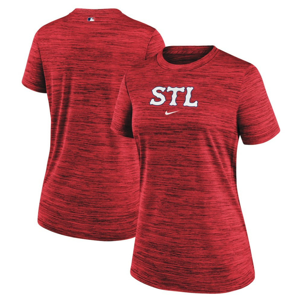 St. Louis Cardinals Women's 2024 City Connect Authentic Collection Practice Velocity T-Shirt - Red | Nike