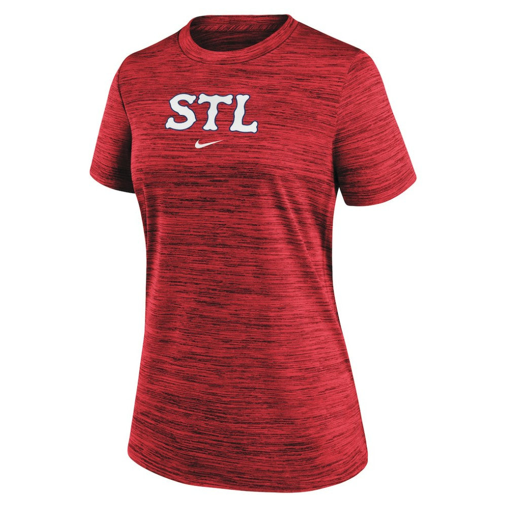 St. Louis Cardinals Women's 2024 City Connect Authentic Collection Practice Velocity T-Shirt - Red | Nike