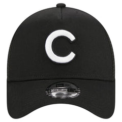 Chicago Cubs A-Frame 9FORTY Trucker Adjustable Hat - Black | New Era