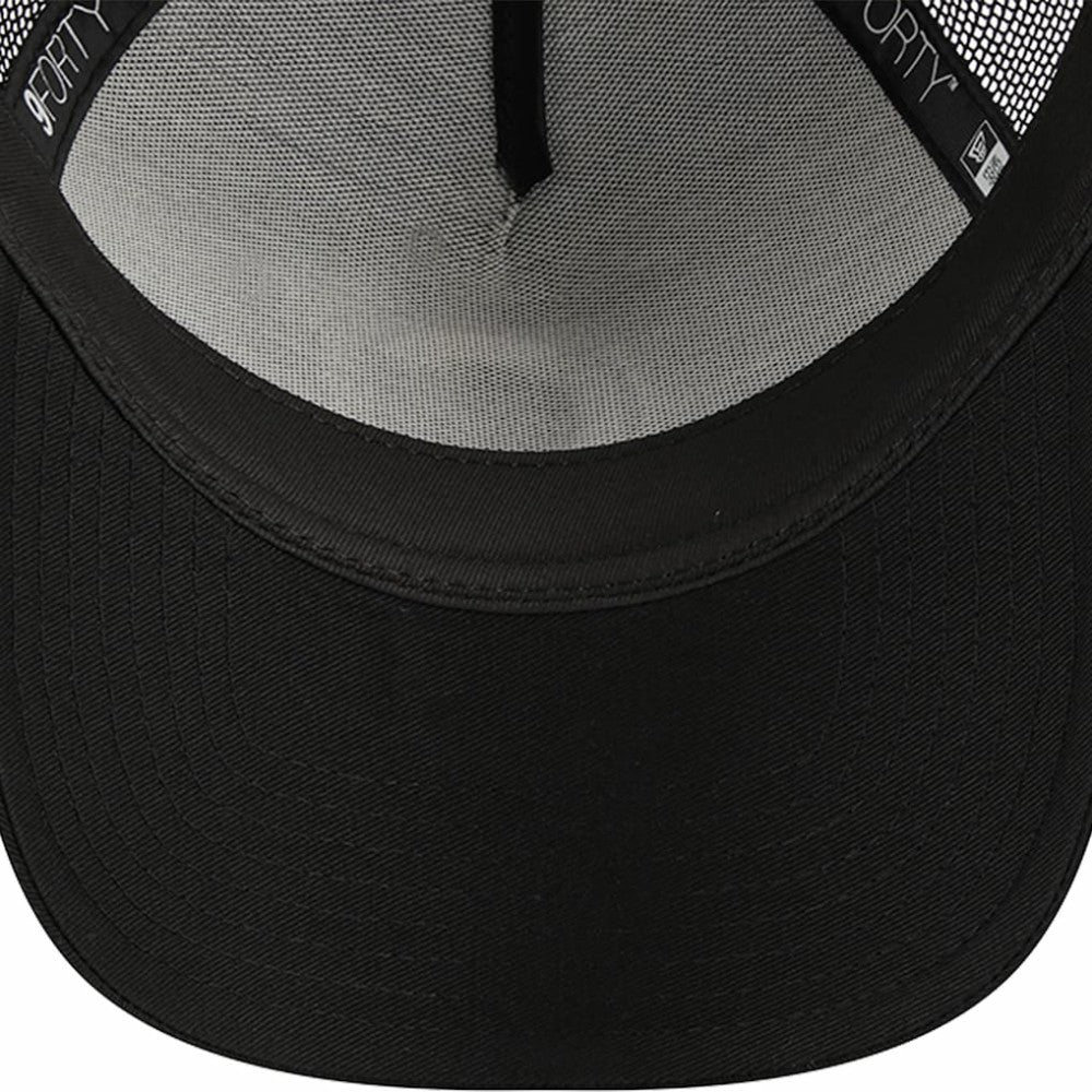 Chicago Cubs A-Frame 9FORTY Trucker Adjustable Hat - Black | New Era