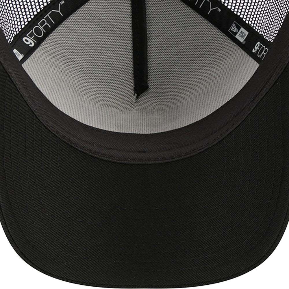 Miami Marlins A-Frame 9FORTY Trucker Adjustable Hat - Black | New Era