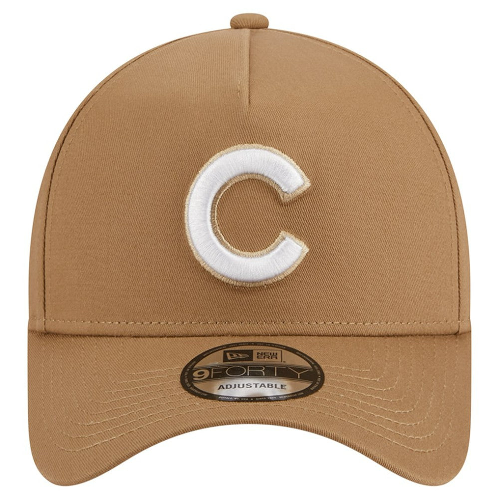 Chicago Cubs A-Frame 9FORTY Adjustable Hat - Khaki | New Era