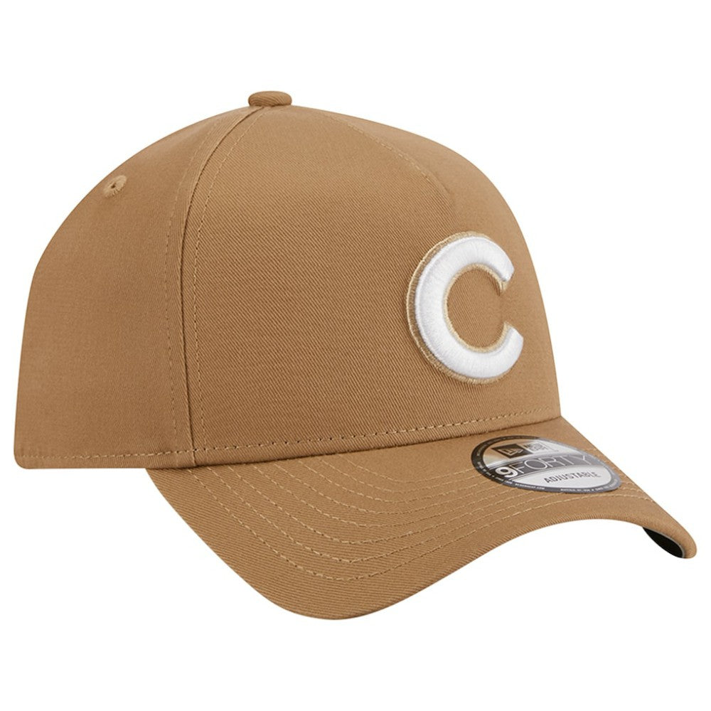 Chicago Cubs A-Frame 9FORTY Adjustable Hat - Khaki | New Era