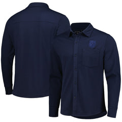USMNT Antigua Streamer Diamond Button-Up Shacket - Navy on sale