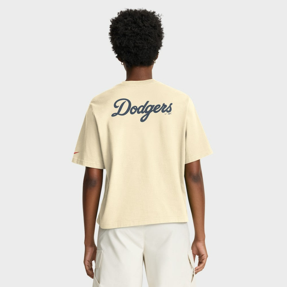 Los Angeles Dodgers Women's City Connect Pocket Boxy T-Shirt - Cream | Nike