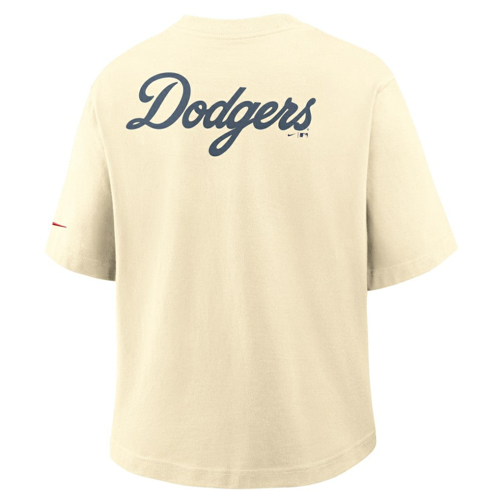 Los Angeles Dodgers Women's City Connect Pocket Boxy T-Shirt - Cream | Nike
