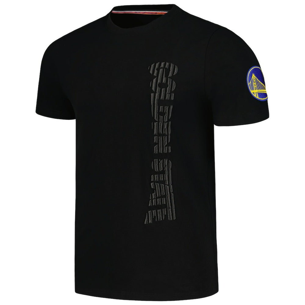 Golden State Warriors FISLL 3D Puff Print Sliced Logo T-Shirt sale - Black discount