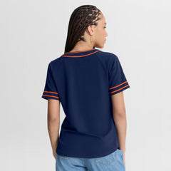Houston Astros Women's Diva Race Ahead Raglan V-Neck T-Shirt - Navy