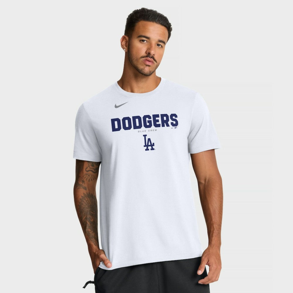 Los Angeles Dodgers Bold Team Name T-Shirt - White | Nike