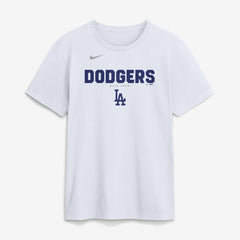 Los Angeles Dodgers Bold Team Name T-Shirt - White | Nike