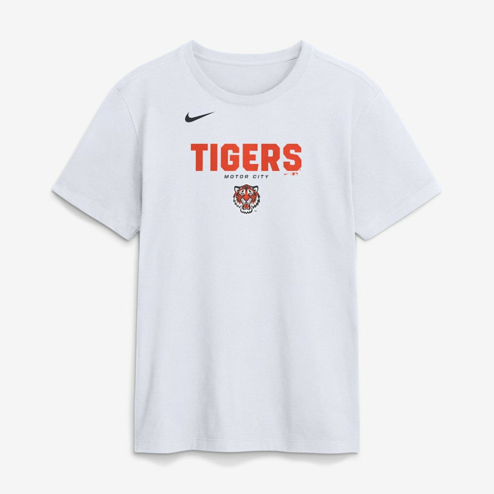 Detroit Tigers Bold Team Name T-Shirt - White | Nike