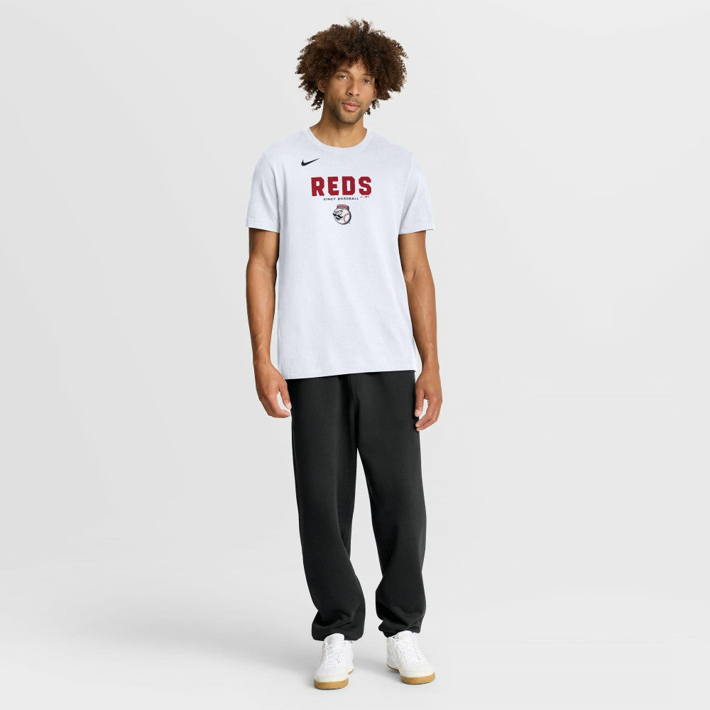 Cincinnati Reds Bold Team Name T-Shirt - White | Nike