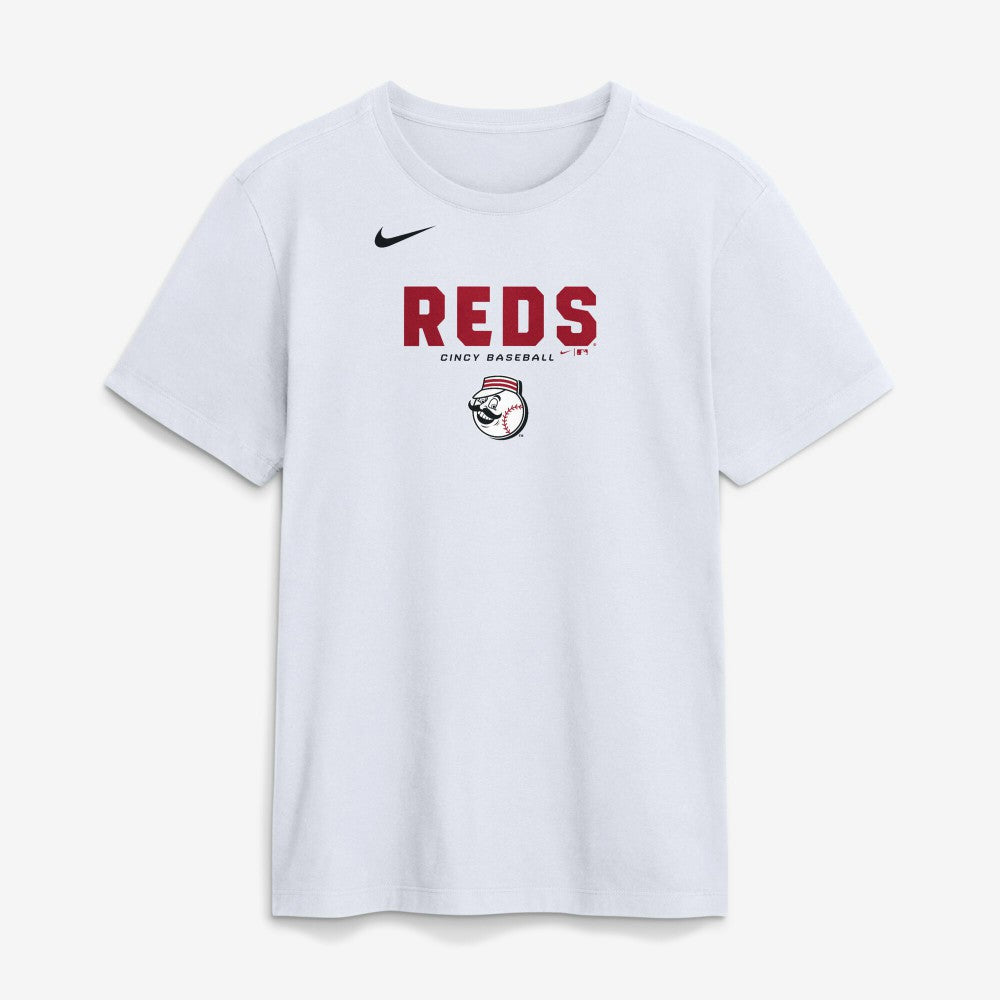 Cincinnati Reds Bold Team Name T-Shirt - White | Nike