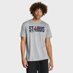 St. Louis Cardinals Swoosh Legend Dri-FIT T-Shirt - Heather Gray | Nike
