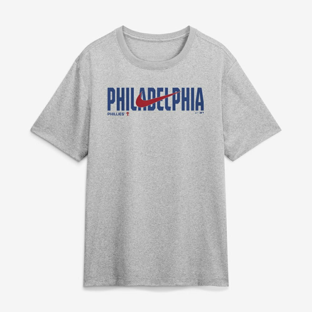 Philadelphia Phillies Swoosh Legend Dri-FIT T-Shirt - Heather Gray | Nike