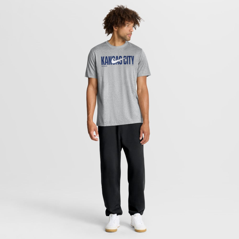 Kansas City Royals Swoosh Legend Dri-FIT T-Shirt - Heather Gray | Nike