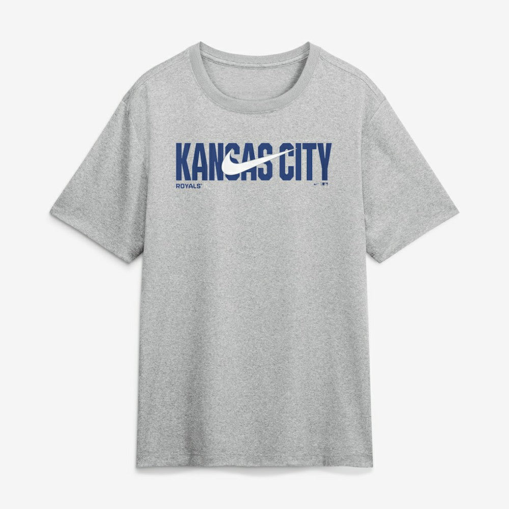 Kansas City Royals Swoosh Legend Dri-FIT T-Shirt - Heather Gray | Nike