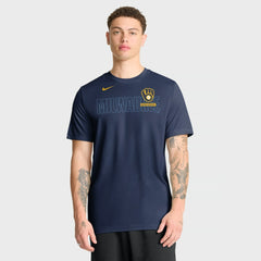 Milwaukee Brewers Knockout Team Legend Dri-FIT T-Shirt - Navy | Nike
