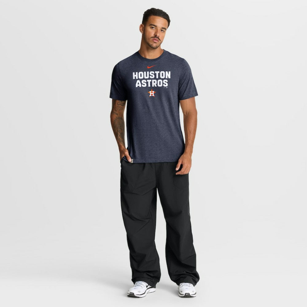 Houston Astros Stacked Tri-Blend T-Shirt - Heather Navy | Nike