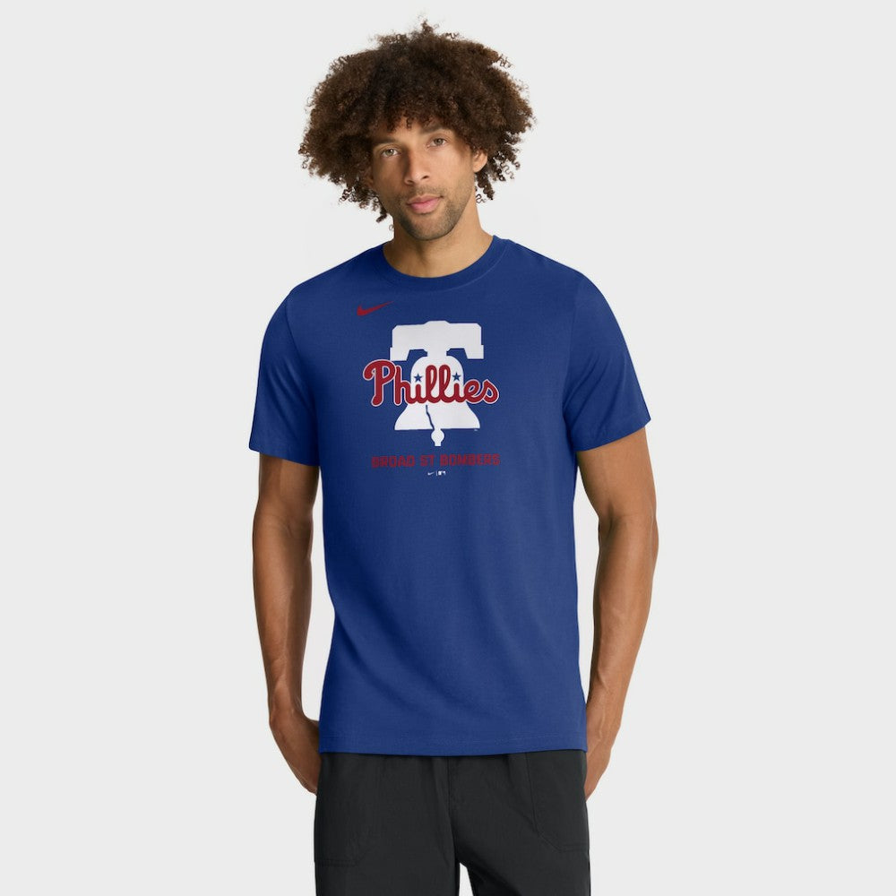 Philadelphia Phillies Tri-Blend Logo T-Shirt - Royal | Nike
