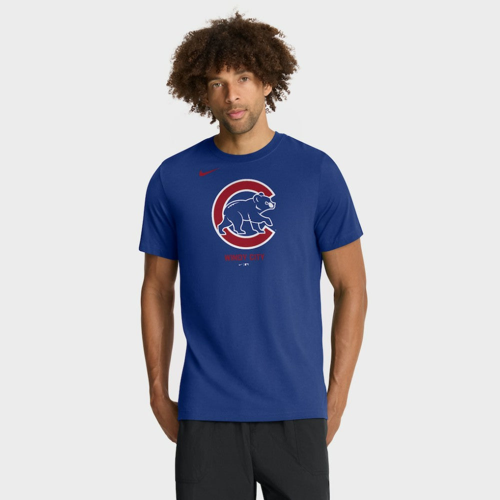 Chicago Cubs Tri-Blend Logo T-Shirt - Royal | Nike