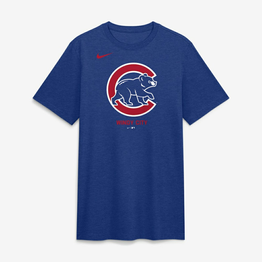 Chicago Cubs Tri-Blend Logo T-Shirt - Royal | Nike