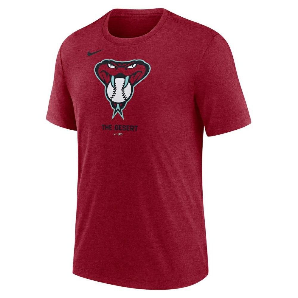 Arizona Diamondbacks Tri-Blend Logo T-Shirt - Red | Nike