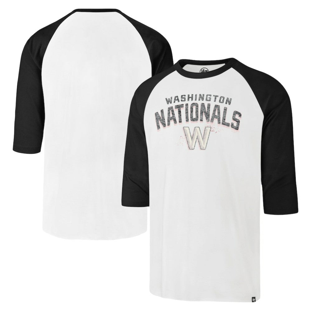 Washington Nationals City Connect Crescent Franklin Raglan 3/4-Sleeve T-Shirt - Cream | 47 brand