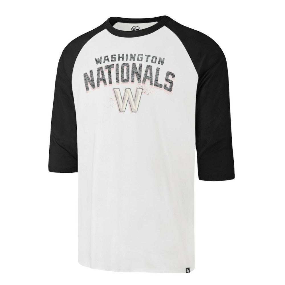 Washington Nationals City Connect Crescent Franklin Raglan 3/4-Sleeve T-Shirt - Cream | 47 brand