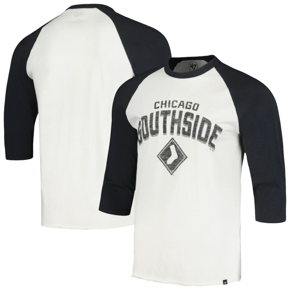 Chicago White Sox City Connect Crescent Franklin Raglan 3/4-Sleeve T-Shirt - Cream | 47 brand