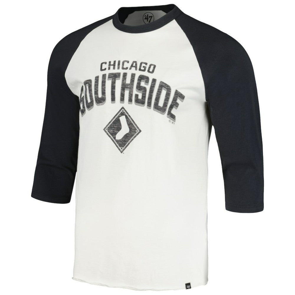 Chicago White Sox City Connect Crescent Franklin Raglan 3/4-Sleeve T-Shirt - Cream | 47 brand