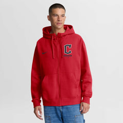 Cleveland Guardians Primetime Lockup Full-Zip Hoodie - Red | Nike