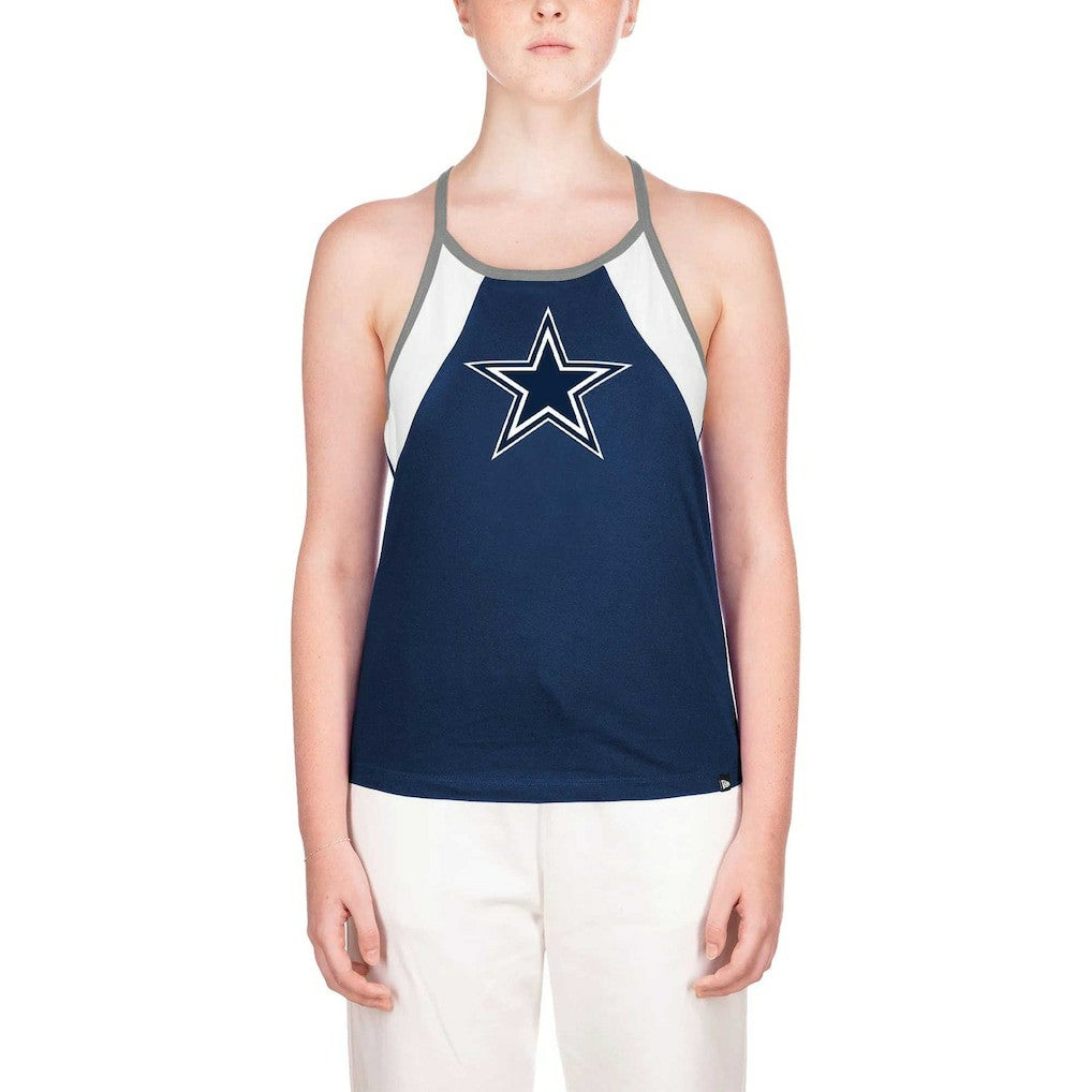 Dallas Cowboys New Era Women's Ribbed Racerback Tank Top - Navy on sale