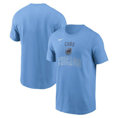 Chicago Cubs Early Innings Stack T-Shirt - Light Blue | Nike