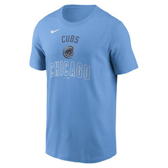 Chicago Cubs Early Innings Stack T-Shirt - Light Blue | Nike