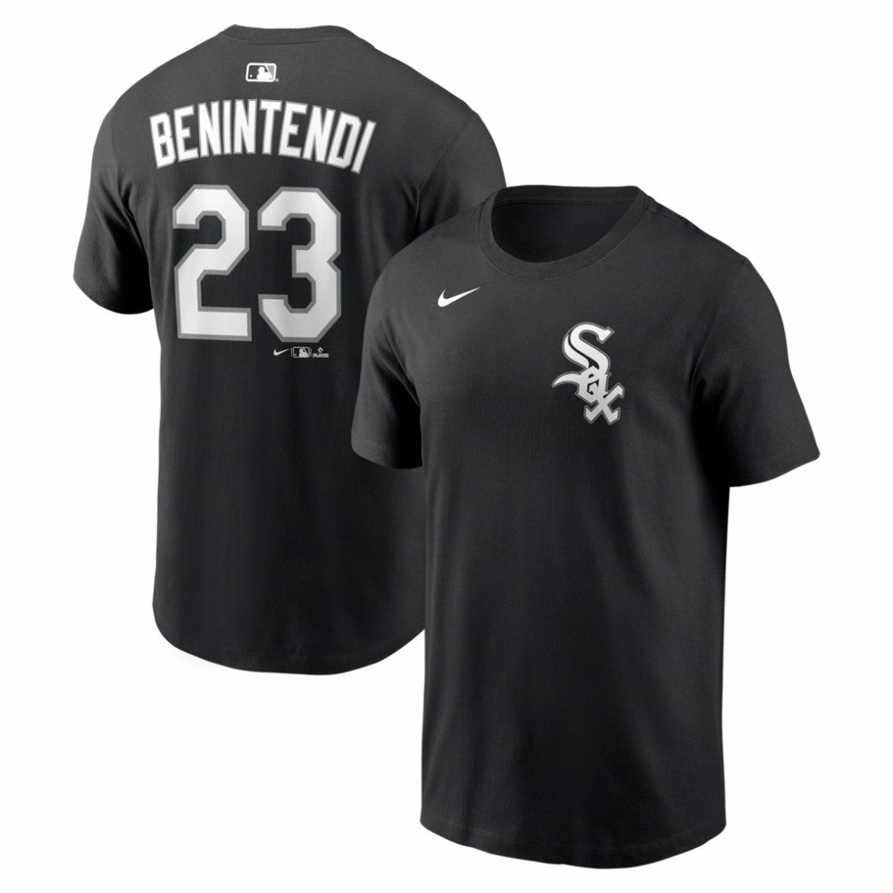 Andrew Benintendi Chicago White Sox Home Name & Number T-Shirt - Black | Nike