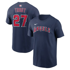 Mike Trout Los Angeles Angels Name & Number T-Shirt - Navy | Nike