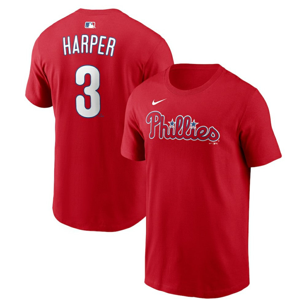 Bryce Harper Philadelphia Phillies  Name & Number T-Shirt - Red | Nike
