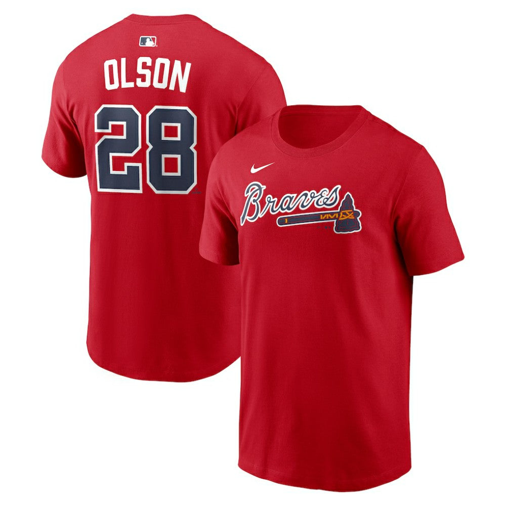 Matt Olson Atlanta Braves Home Name & Number T-Shirt - Red | Nike