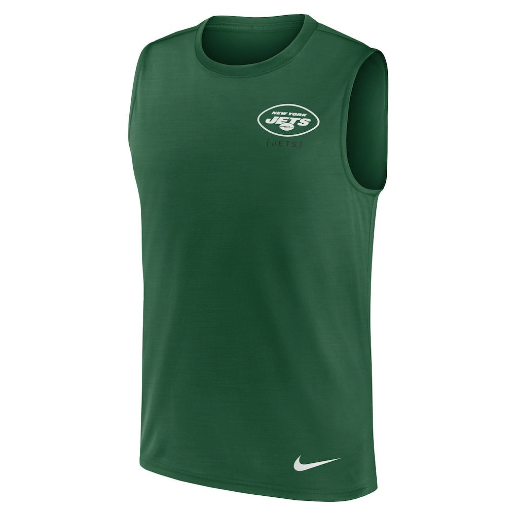New York Jets Large Logo Lightweight Dri-FIT Muscle Tank Top - Green | Nike for sale
