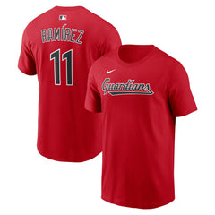 José Ramírez Cleveland Guardians Name & Number T-Shirt - Red | Nike